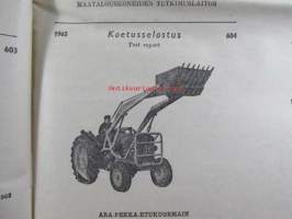 Koneviesti 1966 nr 5 -mm. Automaattinen leikkuukorkeuden säätö Massey Ferguson 510 esittely, Pylväiden pystytys traktorikaivureilla, Moottorisahojen kokeilua