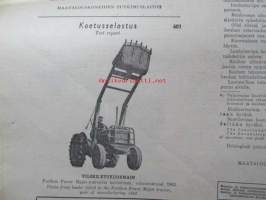 Koneviesti 1966 nr 5 -mm. Automaattinen leikkuukorkeuden säätö Massey Ferguson 510 esittely, Pylväiden pystytys traktorikaivureilla, Moottorisahojen kokeilua