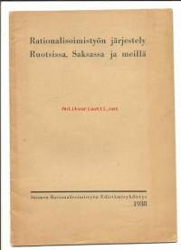 Rationalisoimistyön järjestely Ruotsissa, Saksassa ja meillä 1938