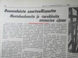 Koneviesti 1962 nr 3 -mm. Viljakuivurit 1962 tekniset tiedot, &quot;Agronautti&quot; avaruuteen Beagle-autogiro - Piper Super Cup - Agri-copteri - Kolibri-helikopteri -