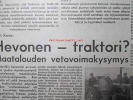 Koneviesti 1962 nr 10 -mm. Lannoitteen käsittely irtotavarana, Kylmäilmakuivurit ja niiden lämmönlähteet, Pientraktorit ja puutarhatraktorit kuvat ja  tekniset