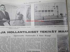 Koneviesti 1962 nr 10 -mm. Lannoitteen käsittely irtotavarana, Kylmäilmakuivurit ja niiden lämmönlähteet, Pientraktorit ja puutarhatraktorit kuvat ja  tekniset