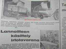 Koneviesti 1962 nr 10 -mm. Lannoitteen käsittely irtotavarana, Kylmäilmakuivurit ja niiden lämmönlähteet, Pientraktorit ja puutarhatraktorit kuvat ja  tekniset