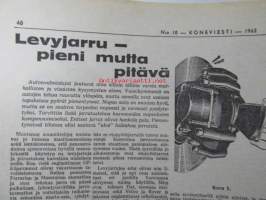 Koneviesti 1962 nr 10 -mm. Lannoitteen käsittely irtotavarana, Kylmäilmakuivurit ja niiden lämmönlähteet, Pientraktorit ja puutarhatraktorit kuvat ja  tekniset