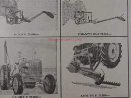 Koneviesti 1962 nr 12 -mm. Ojanperkauslaite maataloustraktoria varten - Syväpaja SPK 120, Hydrauliikka - traktorin kehityksen avain, Heinänkorjuukoneita - kuvat