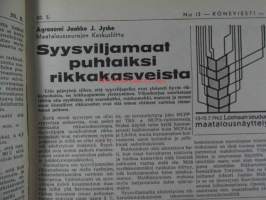 Koneviesti 1962 nr 12 -mm. Ojanperkauslaite maataloustraktoria varten - Syväpaja SPK 120, Hydrauliikka - traktorin kehityksen avain, Heinänkorjuukoneita - kuvat