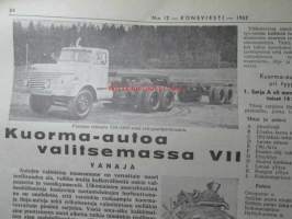 Koneviesti 1962 nr 12 -mm. Ojanperkauslaite maataloustraktoria varten - Syväpaja SPK 120, Hydrauliikka - traktorin kehityksen avain, Heinänkorjuukoneita - kuvat
