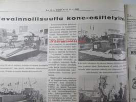 Koneviesti 1962 nr 14 -mm. Elmia 1962. Itsesitojia Fella - JF kevytsitoja - McCormick D-7 - HErkules - JF -etusitoja TF5K, Leikkuupuimurit kuvina, Viljankuivurit