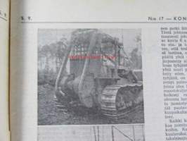 Koneviesti 1962 nr 17 -mm. Claeys &quot;Armada&quot; leikkuupuimuri, Kaivuukonemiehet kertovat Lasse Silver - Toivo Salmi - Matti Wilo - Taisto Rahkonen - Antti Heikkilä -