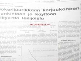 Koneviesti 1962 nr 17 -mm. Claeys &quot;Armada&quot; leikkuupuimuri, Kaivuukonemiehet kertovat Lasse Silver - Toivo Salmi - Matti Wilo - Taisto Rahkonen - Antti Heikkilä -