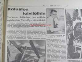 Koneviesti 1964 nr 1 -mm. Liekinheitin maatalouskoneena, Siilotyyppinen varastokuivuri, Ojalinko - uutuuslaite ojien avaamiseen, &quot;pitkä käsivarsi&quot;