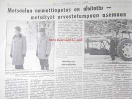 Koneviesti 1964 nr 1 -mm. Liekinheitin maatalouskoneena, Siilotyyppinen varastokuivuri, Ojalinko - uutuuslaite ojien avaamiseen, &quot;pitkä käsivarsi&quot;