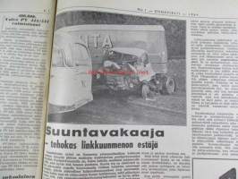 Koneviesti 1964 nr 1 -mm. Liekinheitin maatalouskoneena, Siilotyyppinen varastokuivuri, Ojalinko - uutuuslaite ojien avaamiseen, &quot;pitkä käsivarsi&quot;