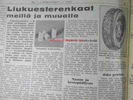 Koneviesti 1964 nr 1 -mm. Liekinheitin maatalouskoneena, Siilotyyppinen varastokuivuri, Ojalinko - uutuuslaite ojien avaamiseen, &quot;pitkä käsivarsi&quot;