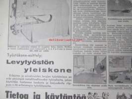 Koneviesti 1964 nr 1 -mm. Liekinheitin maatalouskoneena, Siilotyyppinen varastokuivuri, Ojalinko - uutuuslaite ojien avaamiseen, &quot;pitkä käsivarsi&quot;