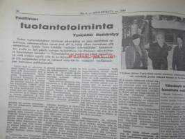 Koneviesti 1964 nr 6 -mm. Uusi 8 1/2 puimuri - Fahr M 60, Pitkälle automatisoitu tiiliputkitehdas - Riihimäki Paloheimo, Teknisiä tietoja kylvökoneista,