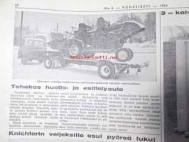 Koneviesti 1964 nr 6 -mm. Uusi 8 1/2 puimuri - Fahr M 60, Pitkälle automatisoitu tiiliputkitehdas - Riihimäki Paloheimo, Teknisiä tietoja kylvökoneista,