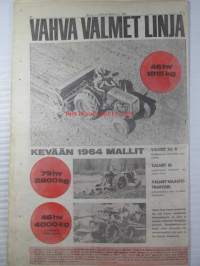 Koneviesti 1964 nr 6 -mm. Uusi 8 1/2 puimuri - Fahr M 60, Pitkälle automatisoitu tiiliputkitehdas - Riihimäki Paloheimo, Teknisiä tietoja kylvökoneista,