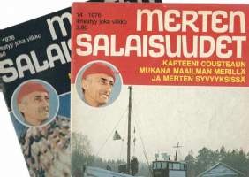 Merten salaisuudet Kapteeni Cousteaun mukana maailman merillä ja merten syvyyksissä 1976  nrot 13 ja 14 , 2 lehteä