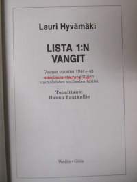 Lista 1:n vangit. Vaaran vuosina 1944-48 sotarikoksista vangittujen suomalaisten sotilaiden tarina