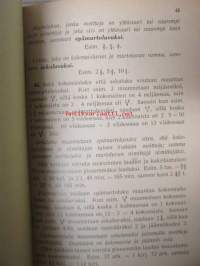Laskuoppi - teollisuuskouluja varten, sisältää erillisen tuloskirjan
