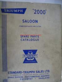 Triumph 2000 Saloon Spare parts catalogue varaosaluettelo