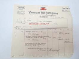 Vacuum Oil Company, Helsingfors / A.W. Granberg, Borgå, 12.12.1929 -asiakirja