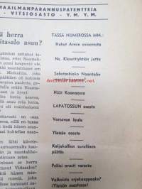 Naantalin Aurinko 1953 nr 1 -aikakaudellensa tyypillinen kantaaottava ja samalla viihteellinen julkaisu