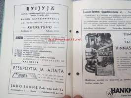 Varsinais-Suomen Kotitalous näyttely Turussa, Martin kansakoulussa 16.-18. päivinä heinäkuuta 1938 -ohjelmakirja