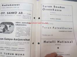 Varsinais-Suomen Kotitalous näyttely Turussa, Martin kansakoulussa 16.-18. päivinä heinäkuuta 1938 -ohjelmakirja