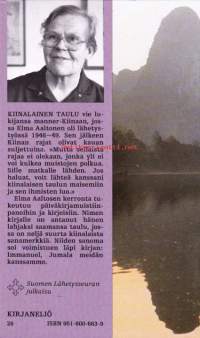 Kiinalainen taulu, 1985.Elma Aaltosen tie johti Helsingin yliopiston teologisesta tiedekunnasta Suomen Lähetysseuran työntekijäksi ensin Kiinan Hunanin