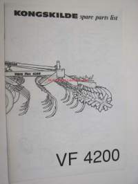 Kongskilde VF4200 spare parts list -varaosaluettelo