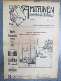 Ampiainen 1920 nr 16 -viipurilainen pila- &amp; satiirilehti