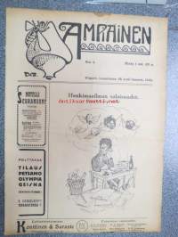 Ampiainen 1922 nr 2 -viipurilainen pila- &amp; satiirilehti