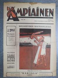 Ampiainen 1922 nr 18  -viipurilainen pila- &amp; satiirilehti