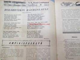 Ampiainen 1922 nr 18  -viipurilainen pila- &amp; satiirilehti