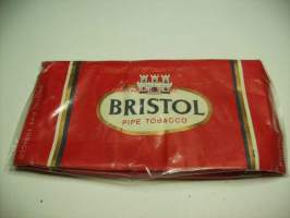 Bristol  piipputupakka - tyhjä tupakkapakkaus 8x14  cm litistetty / valm 1960-luku
