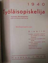 Työläisopiekelija 1940 - sidottu vuosikerta