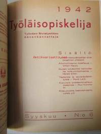 Työläisopiekelija 1942 - sidottu vuosikerta