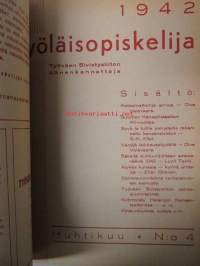 Työläisopiekelija 1942 - sidottu vuosikerta