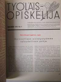 Työläisopiekelija 1942 - sidottu vuosikerta