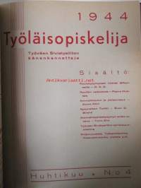 Työläisopiekelija 1944 - sidottu vuosikerta