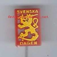 Svenska Dagen  - neulamerkki, rintamerkki muovia