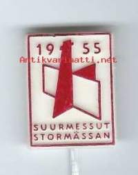 Suurmessut 1955   - neulamerkki, rintamerkki muovia