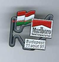 Formula 1 / Marlboro,  Budabest 91   - pinssi, rintamerkki