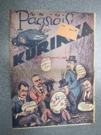 Pääsiäis-Kurikka 1925 -pila- ja satiirilehti, kansikuvitus Y. Yrjölä