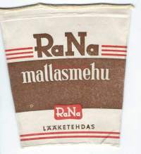 RaNa mallasmehu  - tuote-etiketti  1940-luku