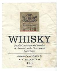 Whisky  nro 120 - viinaetiketti