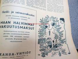 Suomen Sosialidemokraatti 1958 joulunumero, sis. mm. seur. artikkelit; Paavo Rintala - Me olemme kaikki köyhiä laulajapoikia, Miehet määräävät muodin,