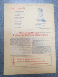 Lasten Joulukirkko 1950 Lasten pyhäkoululehti joulunumero